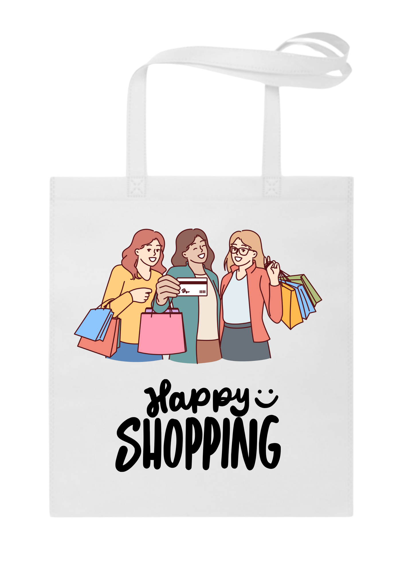 Tygkasse- Happy shopping