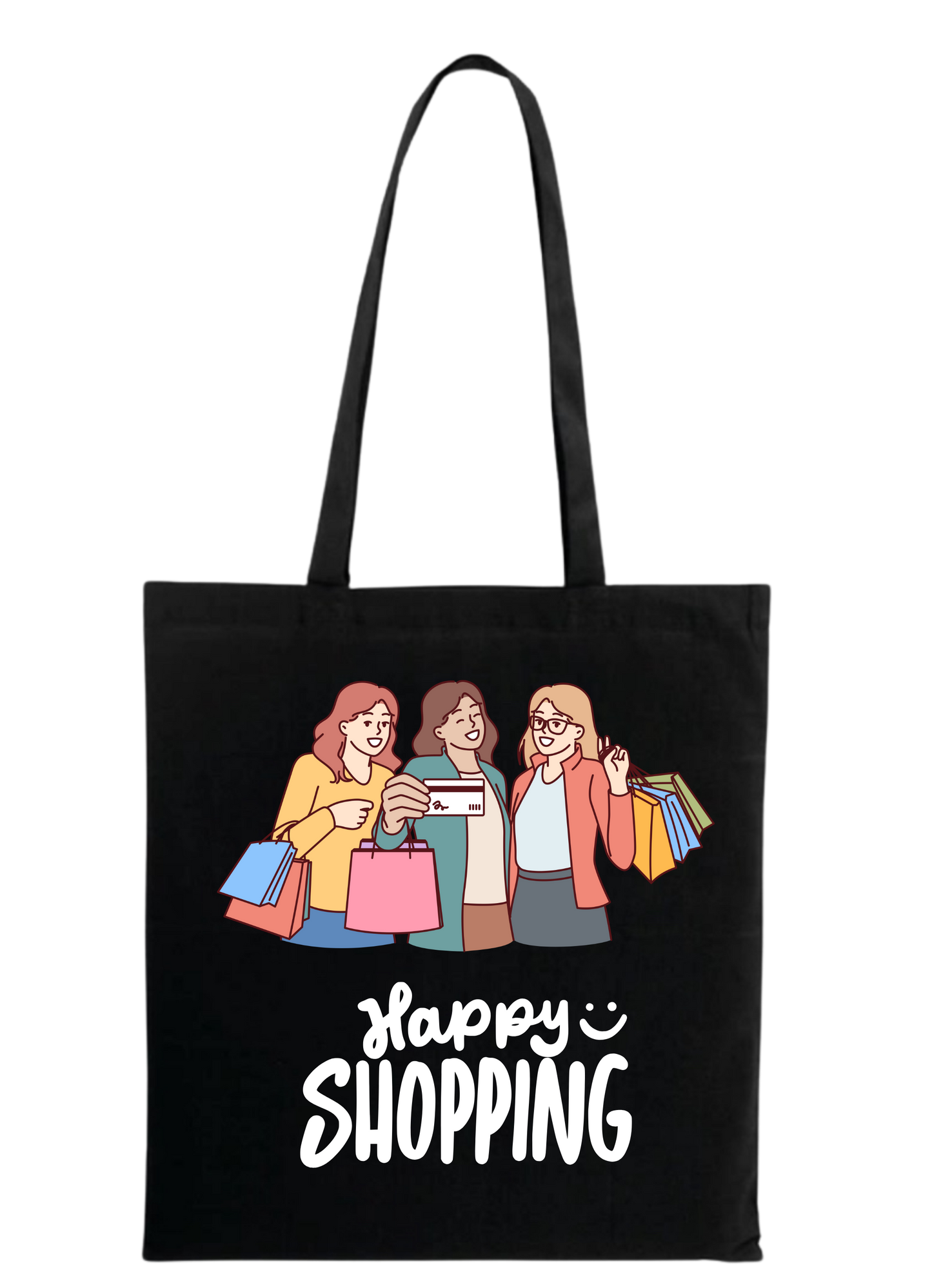 Tygkasse- Happy shopping