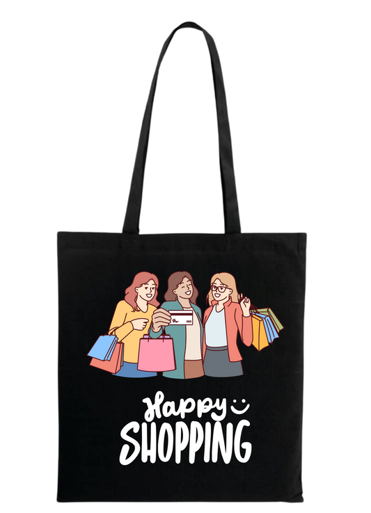 Tygkasse- Happy shopping