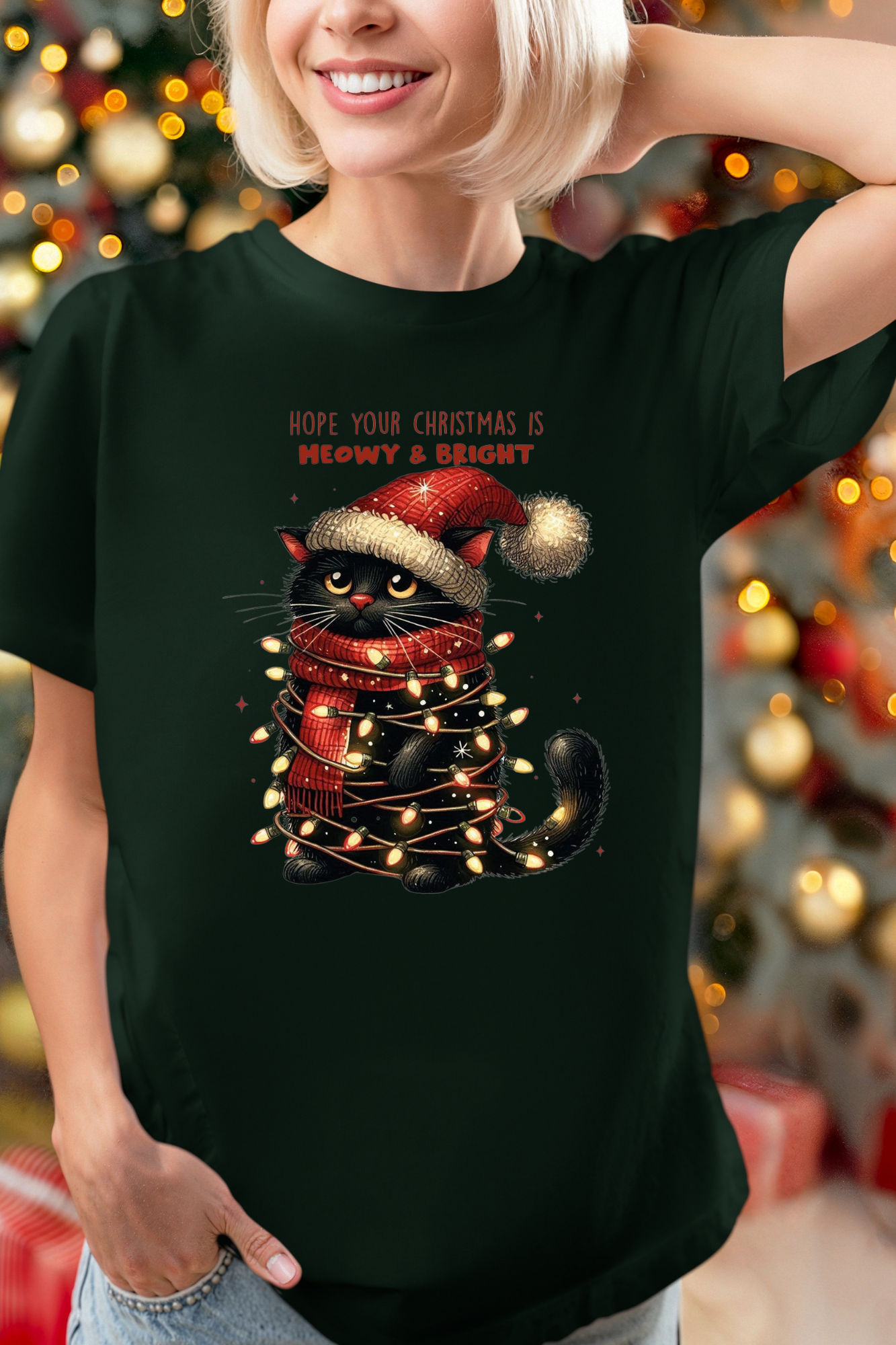 T-shirt - Christmas Cat