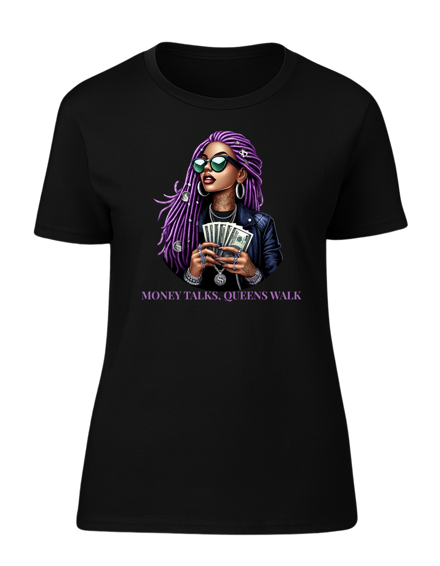 T-shirt - Money talks, queens walk