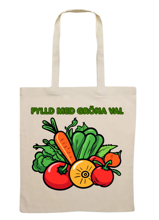 Tygkasse- Fylls med gröna val