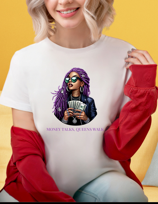 T-shirt - Money talks, queens walk