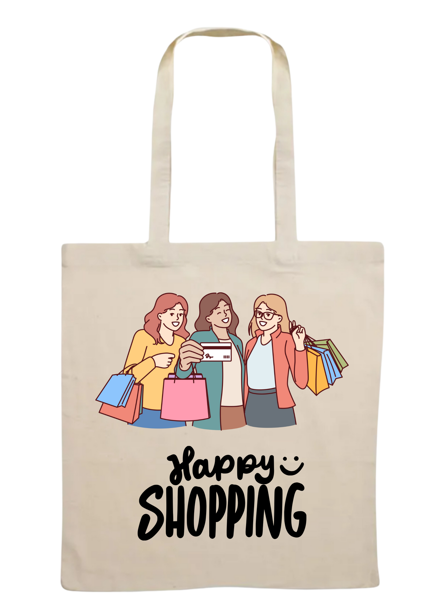 Tygkasse- Happy shopping