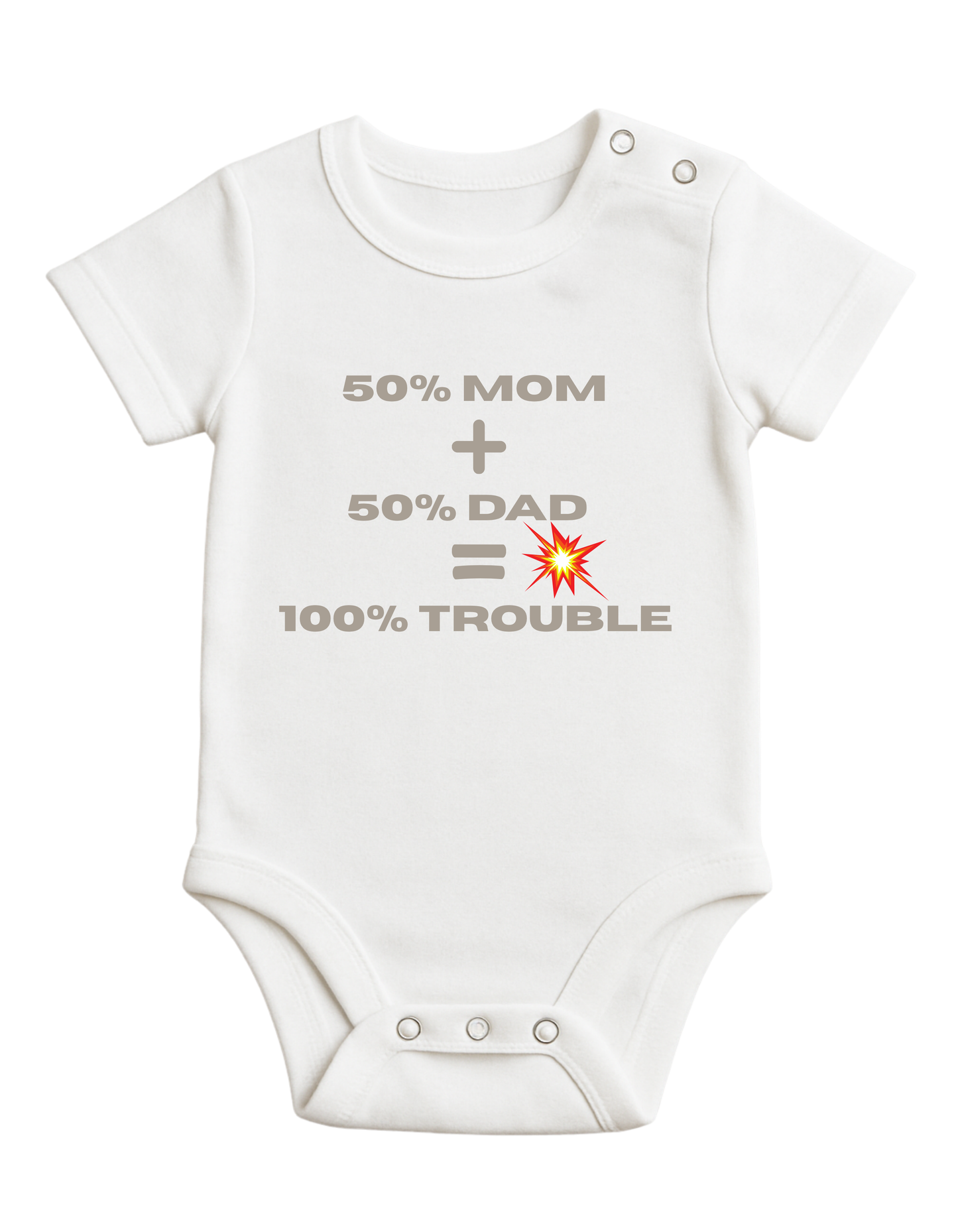 Babybody -50% Mom+50% Dad=100%Trouble