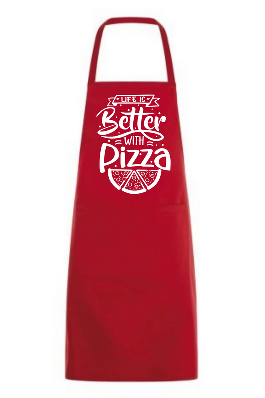 Köksförkläden- Life is better with pizza
