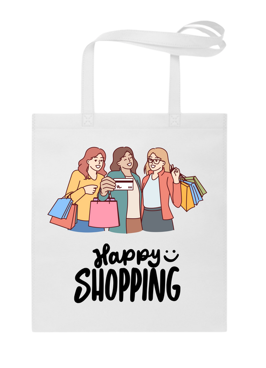 Tygkasse- Happy shopping