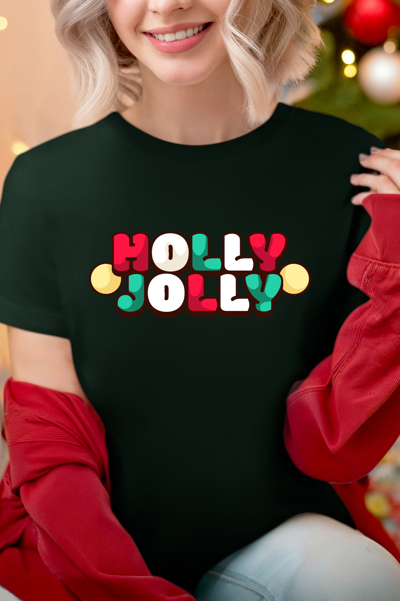 T-shirt - Holly Jolly