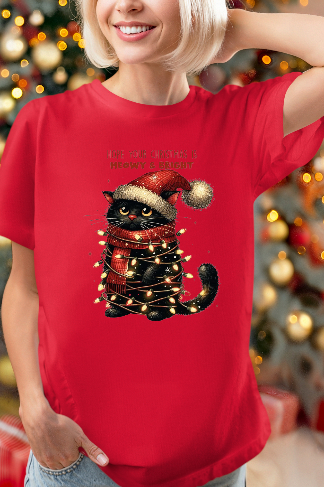 T-shirt - Christmas Cat