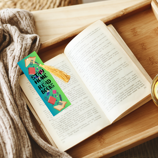 Bookmark - Stay home & read books
