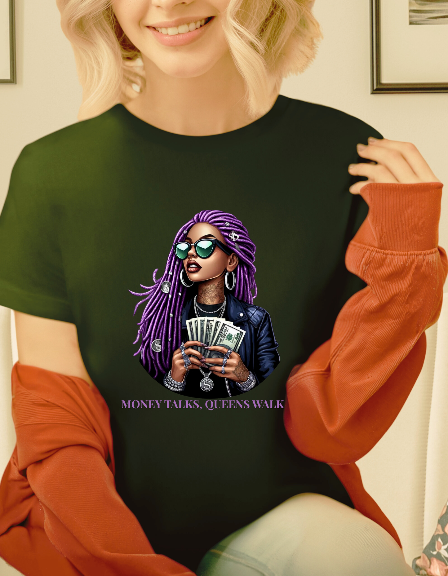 T-shirt - Money talks, queens walk
