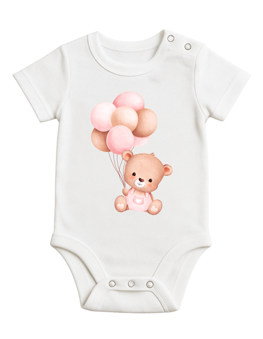 Babybody -  Bear & Balloons, pink