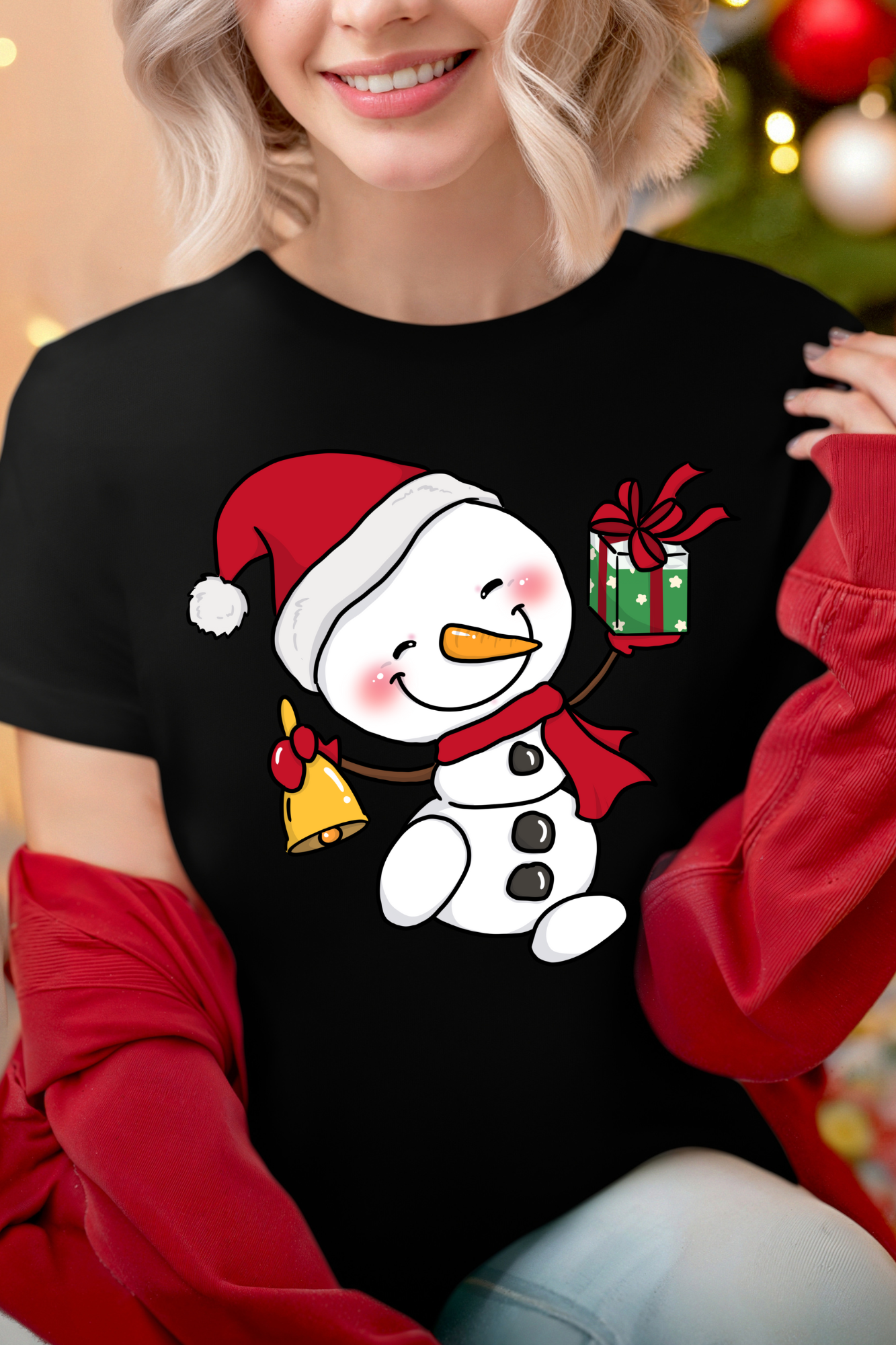 T-shirt -  Snowman