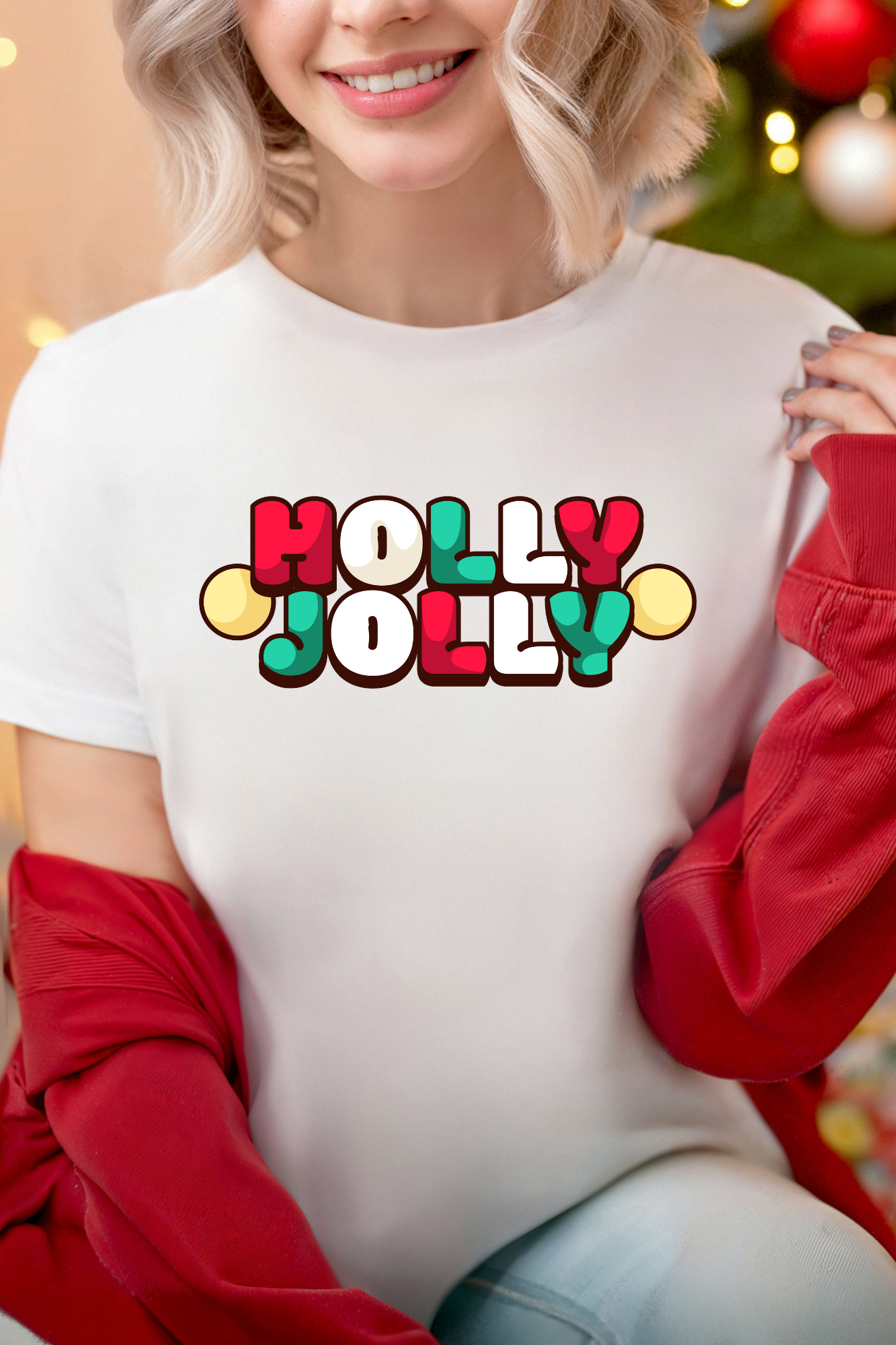 T-shirt - Holly Jolly