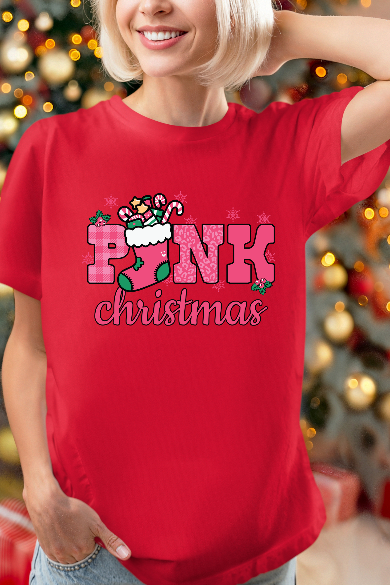 T-shirt - Pink Christmas