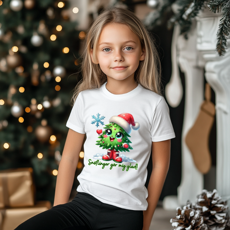 T-shirt - Snöflingor gör mig glad!